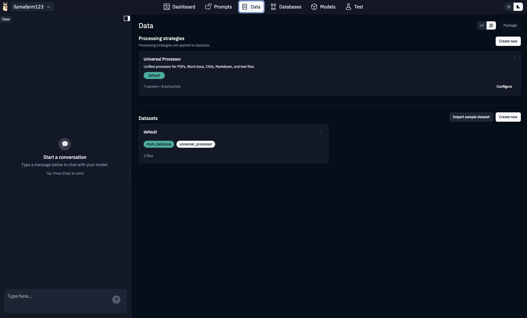 Data Management Interface